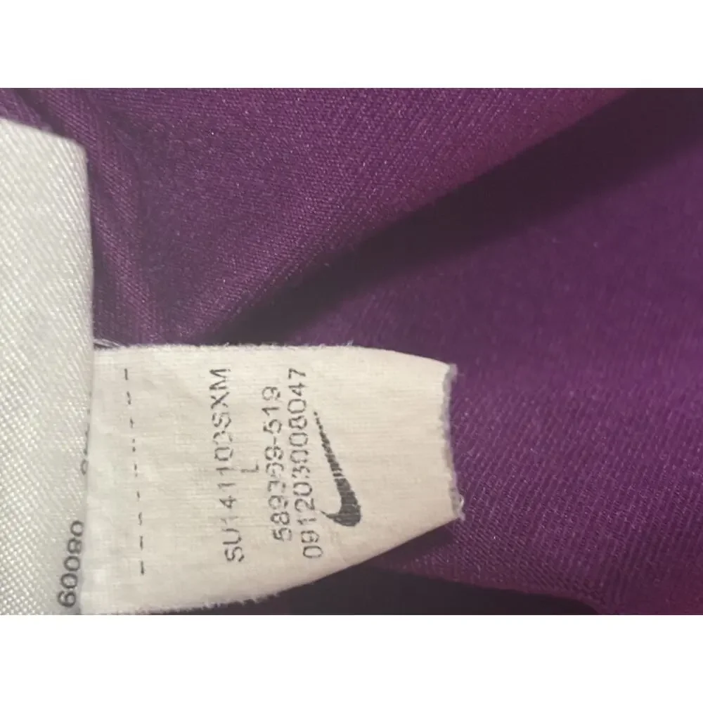 Nike Pro Tank Top Womens Large Berry Swoosh Logo Scoop Neck Sweat Wick Yoga